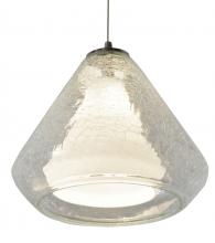 AFX Lighting, Inc. AGP500L30D1SNCC - Armitage LED Pendant - 3000K - 120V - Satin Nickel - Clear Crackle