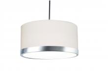 AFX Lighting, Inc. EVNP2532LAJUDSN - Evanston - Pendant - Satin Nickel Finish - Linen White Fabric Shade