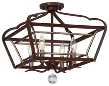 Minka-Lavery 4347-593 - Astrapia - 4 Light Semi Flush