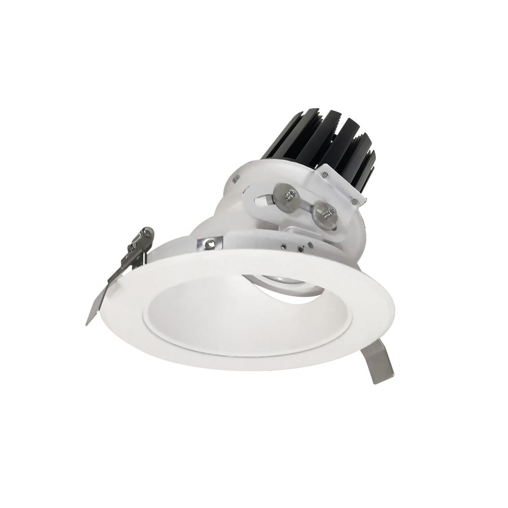 6" Sapphire III Round Adjustable Reflector, 2500lm, 3000K, Flood Optic, Matte Powder White