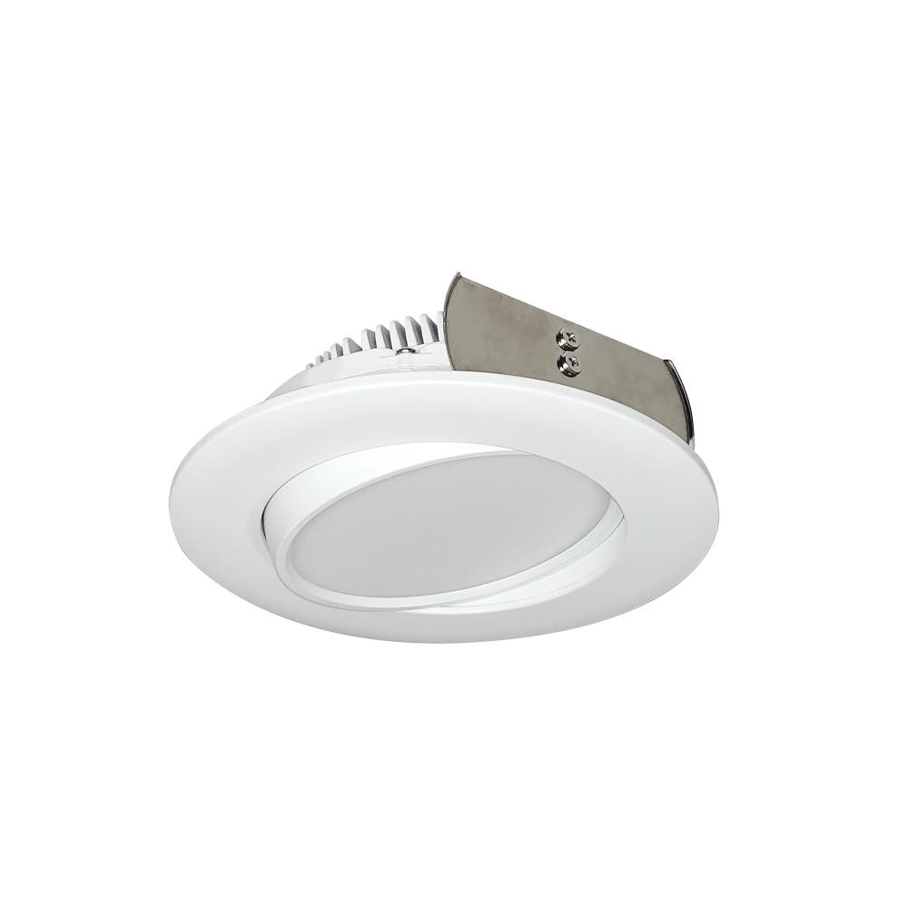 4" AC Onyx Round Adjustable LED Retrofit, 800lm / 11W, Selectable CCT, White Finish