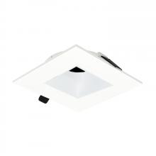 Nora NIOC-4SNDSQMPW - 4" Iolite Can-less Square Downlight Trim, Matte Powder White finish