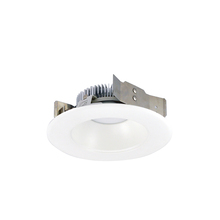 Nora NLCBS-4W518527MPW - 4" Cobalt Shallow High Lumen LED Trim, Round Reflector, 850lm, 2700K, Matte Powder White