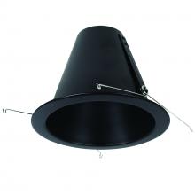 Nora NTM-710BBAL - 6" Air-Tight Aluminum Cone Reflector, Black