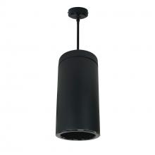 Nora NYLS3-6P1L135NP01BBB - 6" Sapphire III Pendant Mount Black Cylinder, Black Reflector/Black Flange, 120V; Phase Dimming,