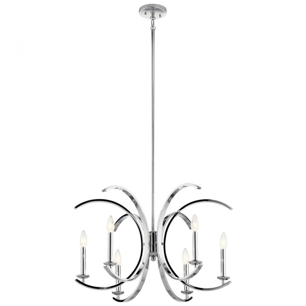 Cassadee 16.5" 6 Light Chandelier in Chrome