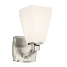 Kichler 55214NI - Marant 9.5" 1-Light Wall Sconce with Opal Glass in Brushed Nickel