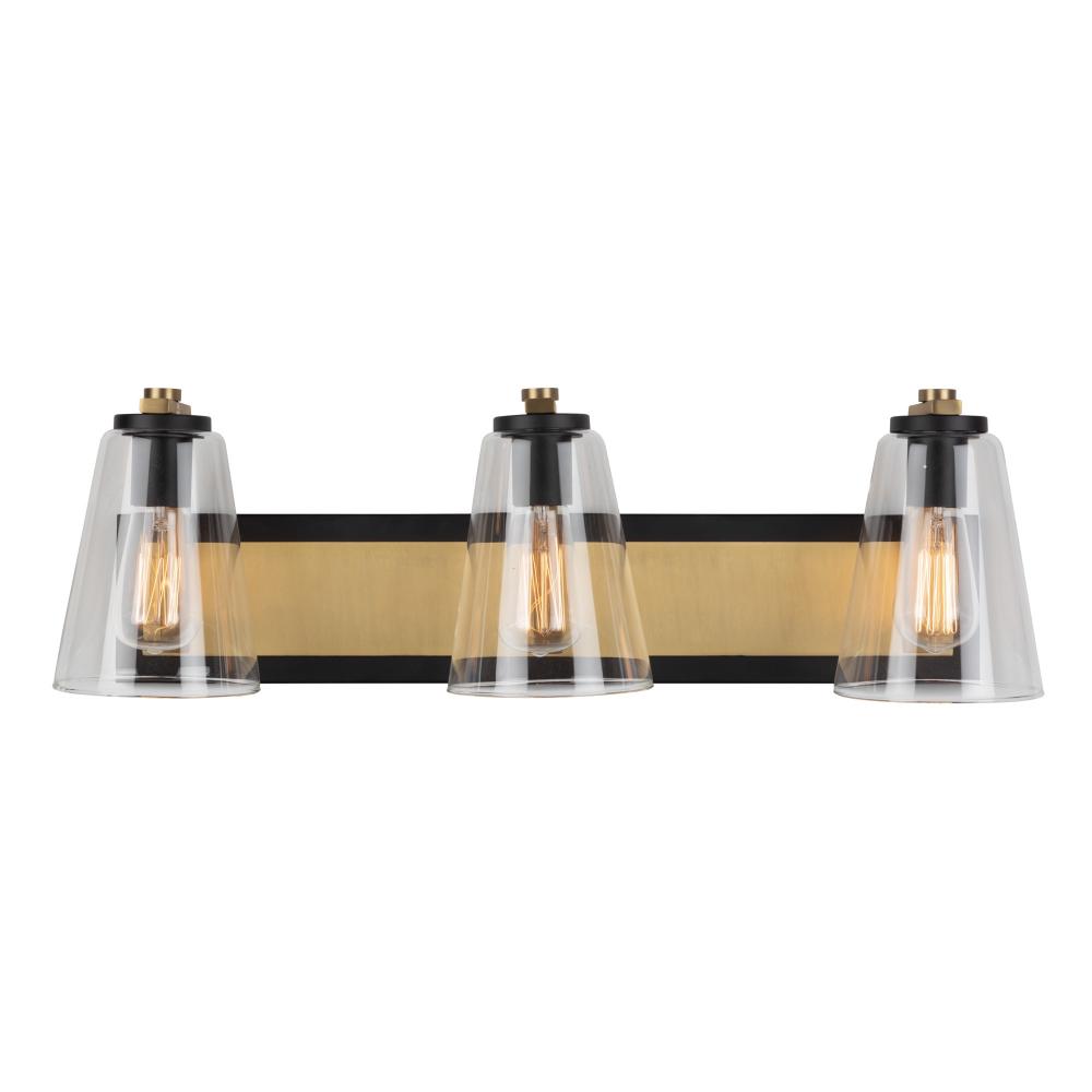 Treviso Collection 1-Light Sconce, Black & Brass