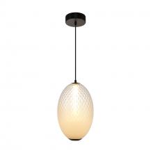 Artcraft AC6941WH - Celeste Integrated LED Pendant 10", White with Diamond Glassware