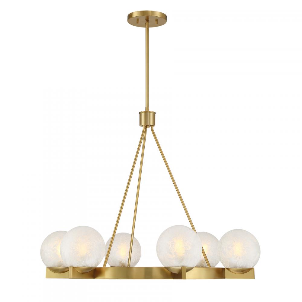 Darien 6-Light Chandelier in Warm Brass