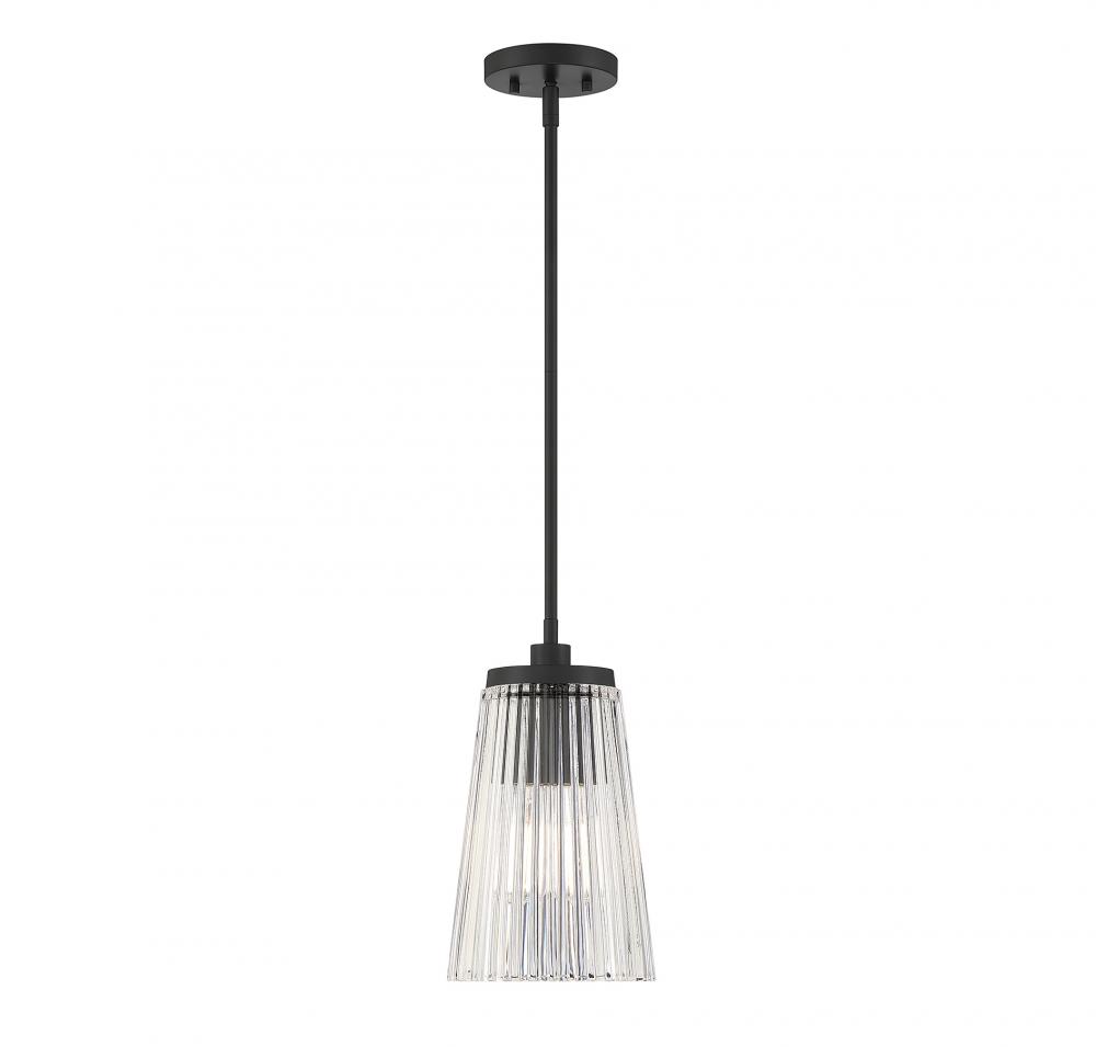 Chantilly 1-Light Pendant in Matte Black