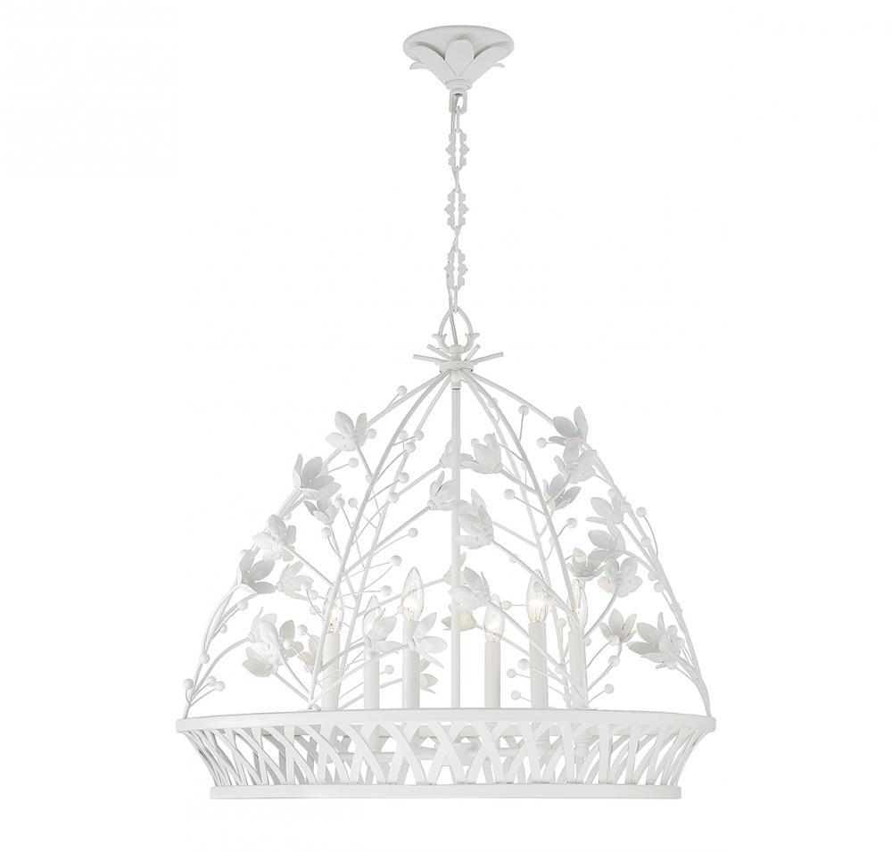 Oakmont 6-Light Pendant in Bisque White