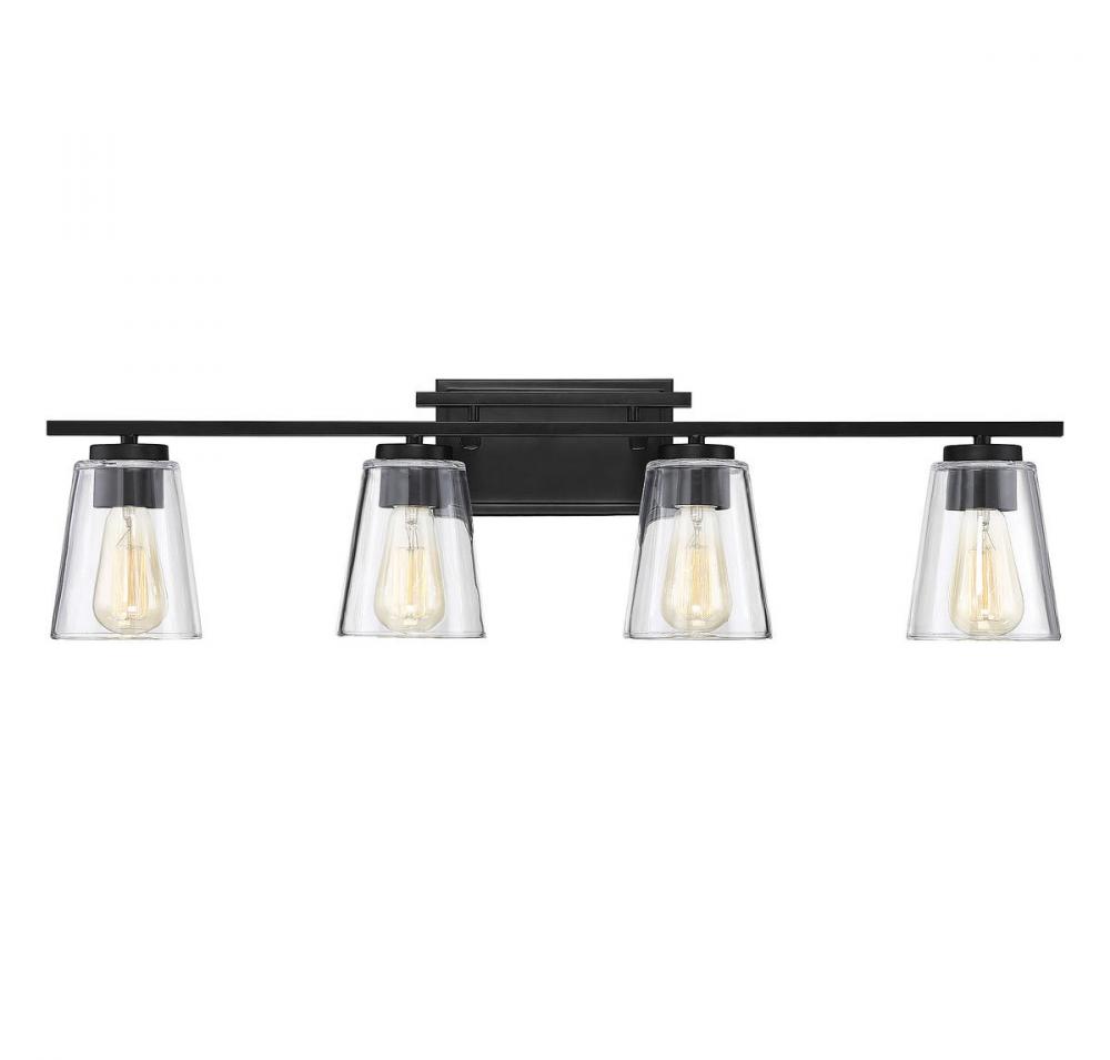 Calhoun 4-Light Bathroom Vanity Light in Black