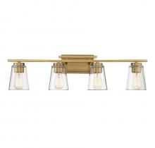 Savoy House 8-1020-4-322 - Calhoun 4-Light Bathroom Vanity Light in Warm Brass