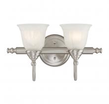 Savoy House 8-1062-2-SN - Brunswick 2-Light Bathroom Vanity Light in Satin Nickel