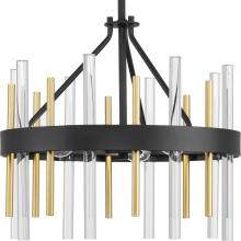 Progress P350232-031 - Orrizo Collection 16 in. Three-Light Black Luxe Semi-Flush Convertible