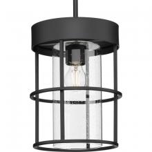 Progress P500401-31M - Burgess Collection One-Light Matte Black Modern Farmhouse Pendant