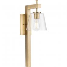 Progress P710108-163 - Saffert Collection One-Light New Traditional Vintage Brass Clear Glass Wall Light