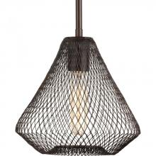 Progress P5338-20 - Mesh Collection One-Light Antique Bronze Farmhouse Pendant Light