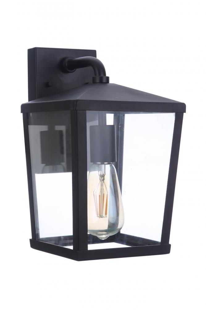 Olsen 1 Light Small Outdoor Wall Lantern in Midnight