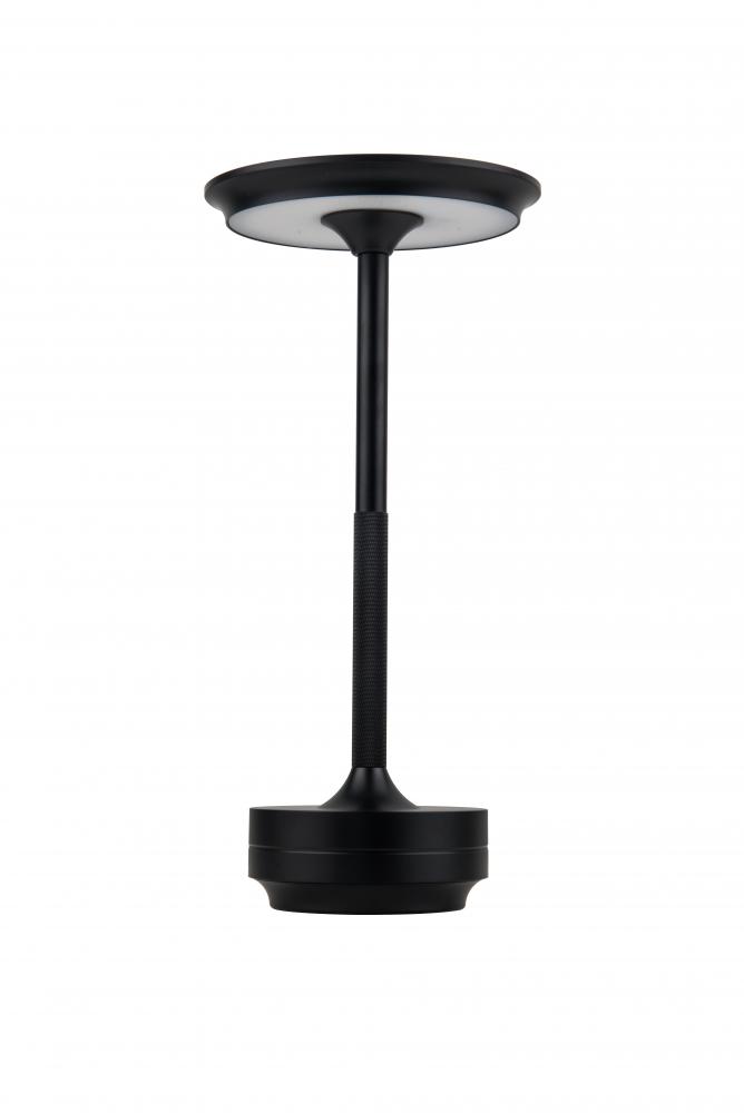 Rikki 1 Light LED Rechargeable Lamp in Flat Black