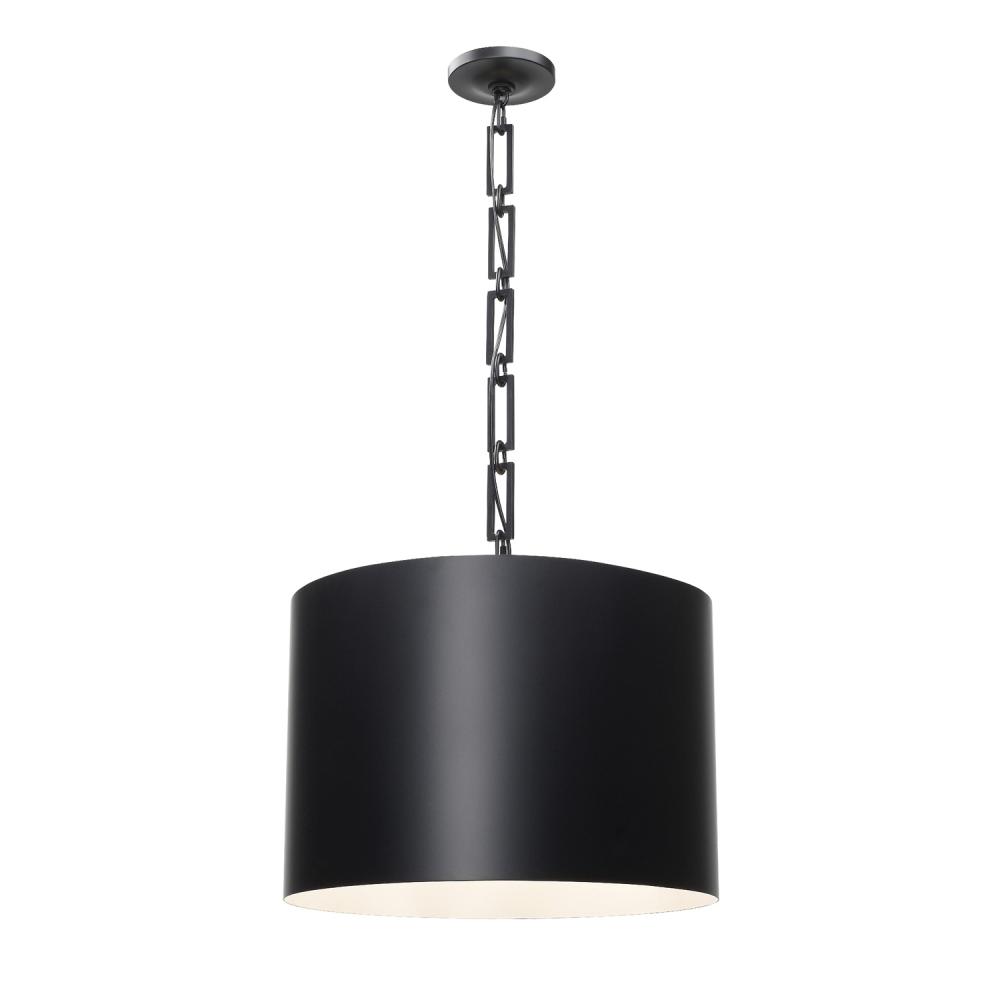 Brian Patrick Flynn Alston 6 Light Matte Black + White Chandelier