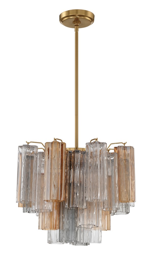 Addis 4 Light Aged Brass Mini Chandelier