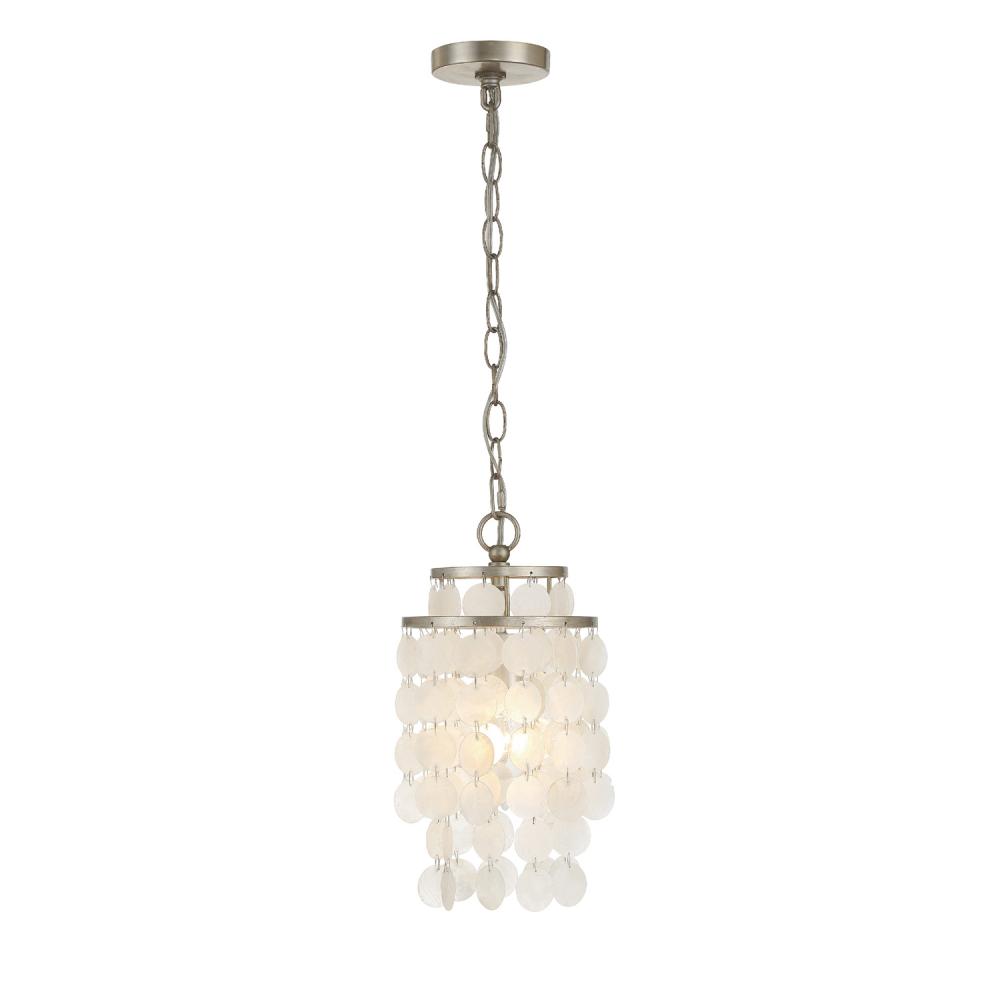 Brielle 1 Light Antique Silver Mini Pendant