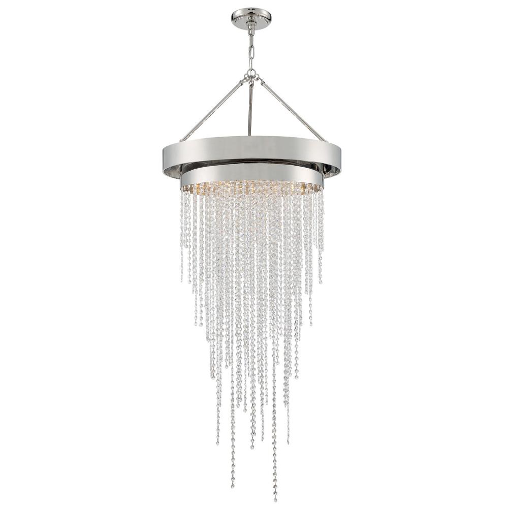 Clarksen 6 Light Polished Nickel Chandelier