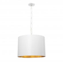 Crystorama 8686-MT-GA - Brian Patrick Flynn Alston 6 Light Matte White + Antique Gold Chandelier