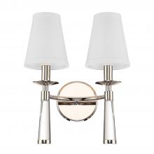 Crystorama 8862-PN - Baxter 2 Light Polished Nickel Sconce