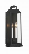 Crystorama ASP-8912-MK - Aspen 2 Light Matte Black Outdoor Sconce