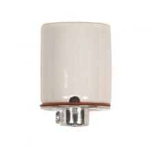 Satco Products Inc. 80/2047 - Keyless Porcelain Socket With 2 Wireways; Metal 1/8 IP Cap; Glazed; 660W; 250V