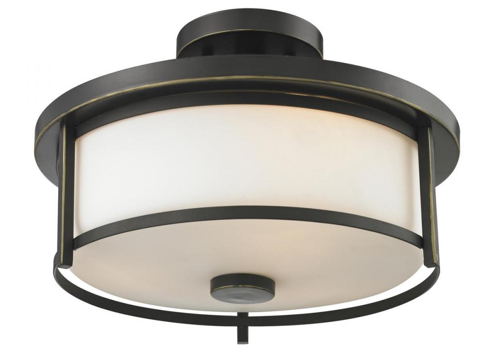 2 Light Semi Flush Mount