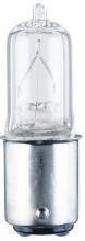 Westinghouse 0483500 - 50W T3 Halogen Single-Ended Clear D.C. Bayonet Base, 120 Volt, Card