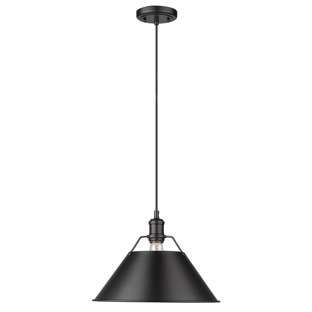 Orwell 14" Wide Large Pendant in Matte Black