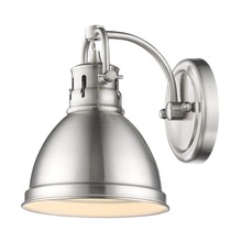 Golden 3602-BA1 PW-PW - Duncan 1 Light Bath Vanity in Pewter with a Pewter Shade