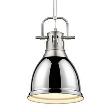 Golden 3604-S PW-CH - Duncan Small Pendant with Rod