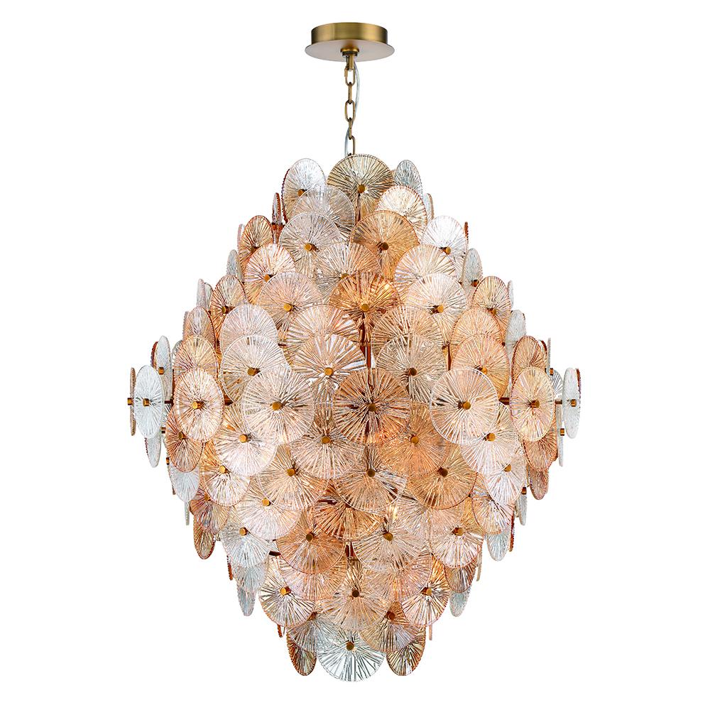 Sue-anne 27 Light Chandelier in Plated Brass