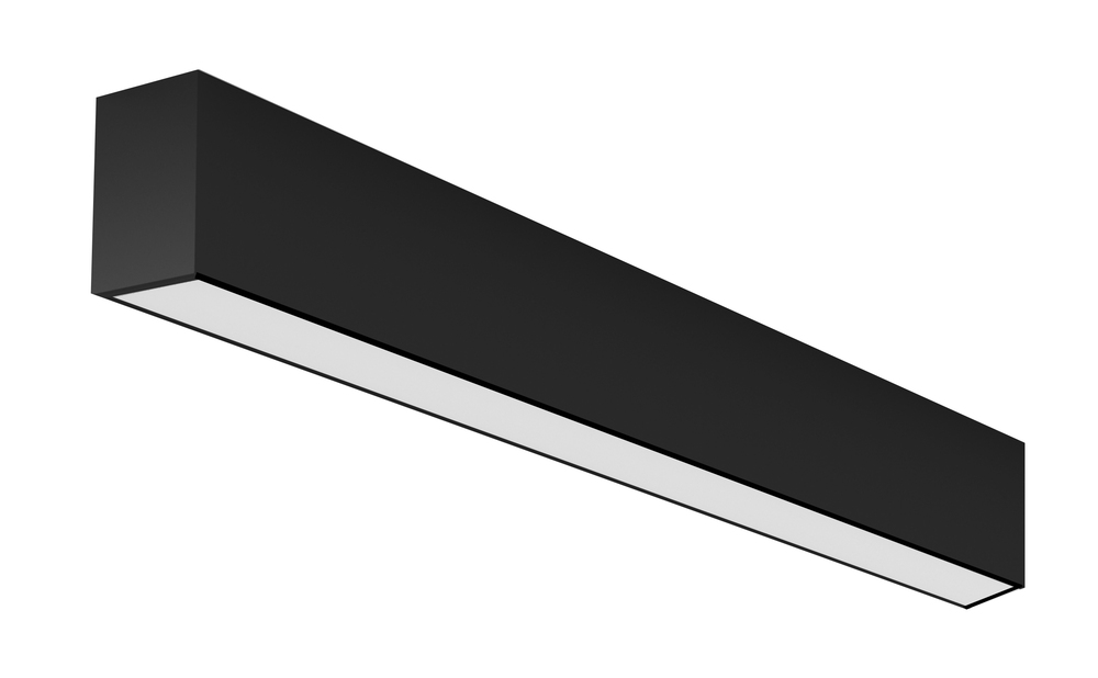 4' LED Linear Surface Mount, 2"Wide, 3500K, Black