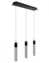 Avenue Lighting HF1900-3-GL-BK-SNW - The Original Glacier Snow Avenue Collection Black 3 Light Pendant Fixture