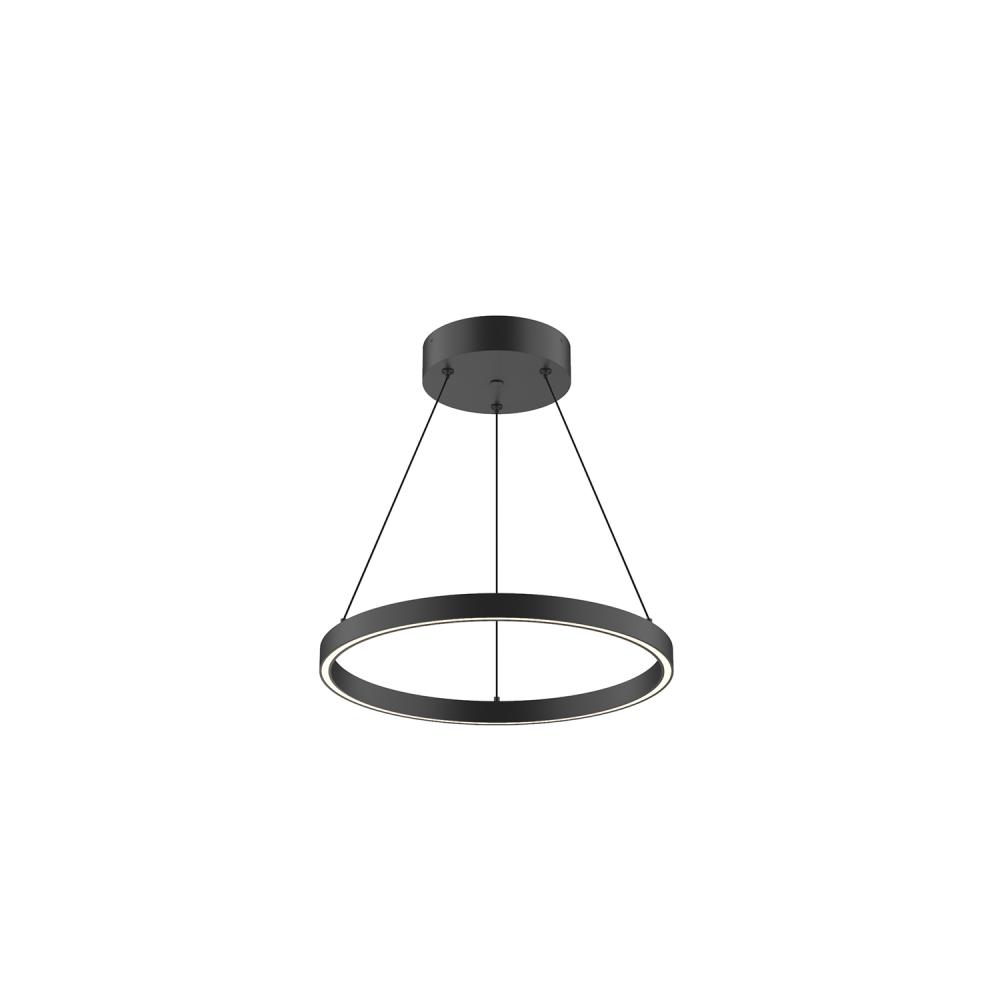 Cerchio 18-in Black LED Pendant