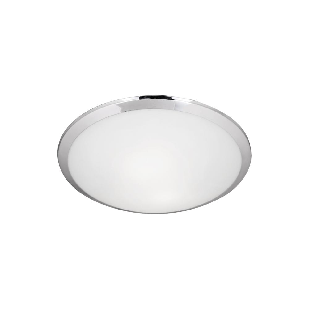 Malta 12-in Chrome 1 Light Flush Mount