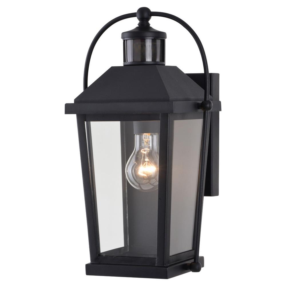 Lexington 1 Light Dualux 8-in. Outdoor Motion Sensor Wall Light Textured Black