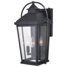 Vaxcel International T0539 - Lexington 9.5 in. W Outdoor Wall Light Textured Black