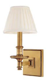 One Light Flemish Brass Wall Light