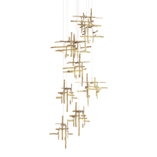 Hubbardton Forge 131109-SKT-LONG-86-YC0305 - Tura 9-Light Frosted Glass Pendant