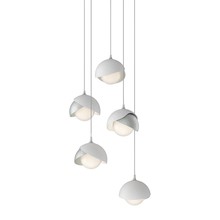 Hubbardton Forge 131125-SKT-LONG-82-02-GG0711 - Brooklyn 5-Light Double Shade Pendant