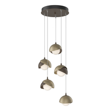 Hubbardton Forge 131125-SKT-STND-05-84-GG0711 - Brooklyn 5-Light Double Shade Pendant