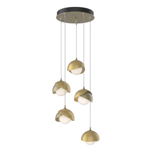 Hubbardton Forge 131125-SKT-STND-84-86-GG0711 - Brooklyn 5-Light Double Shade Pendant